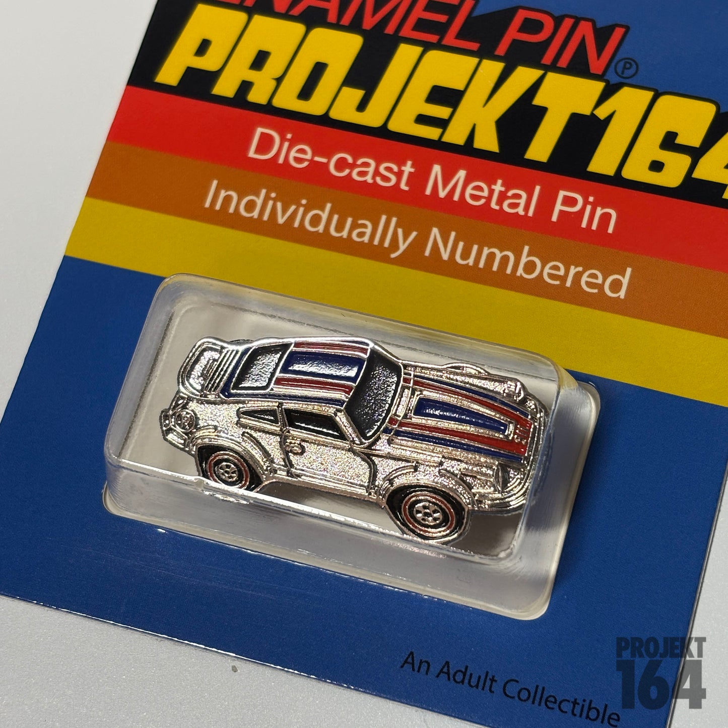 Chrome P-Car Pin - Blue/Red - Limited to 30pcs