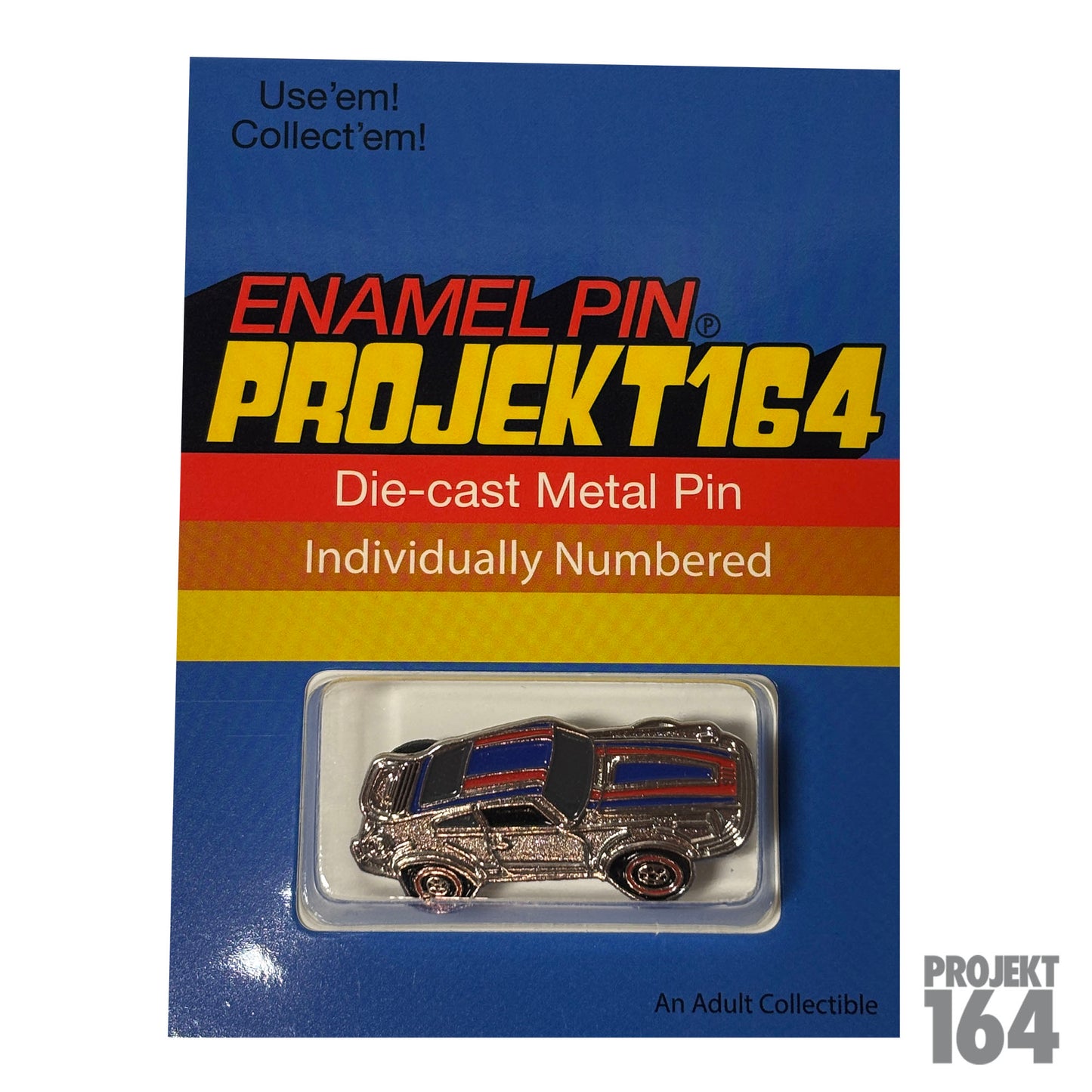 Chrome P-Car Pin - Blue/Red - Limited to 30pcs