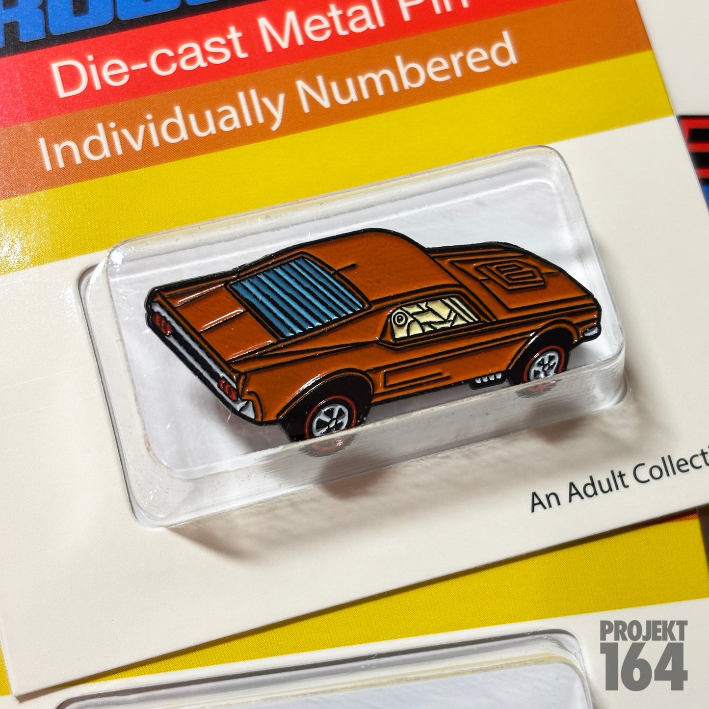 Orange LRW Mustang Pin