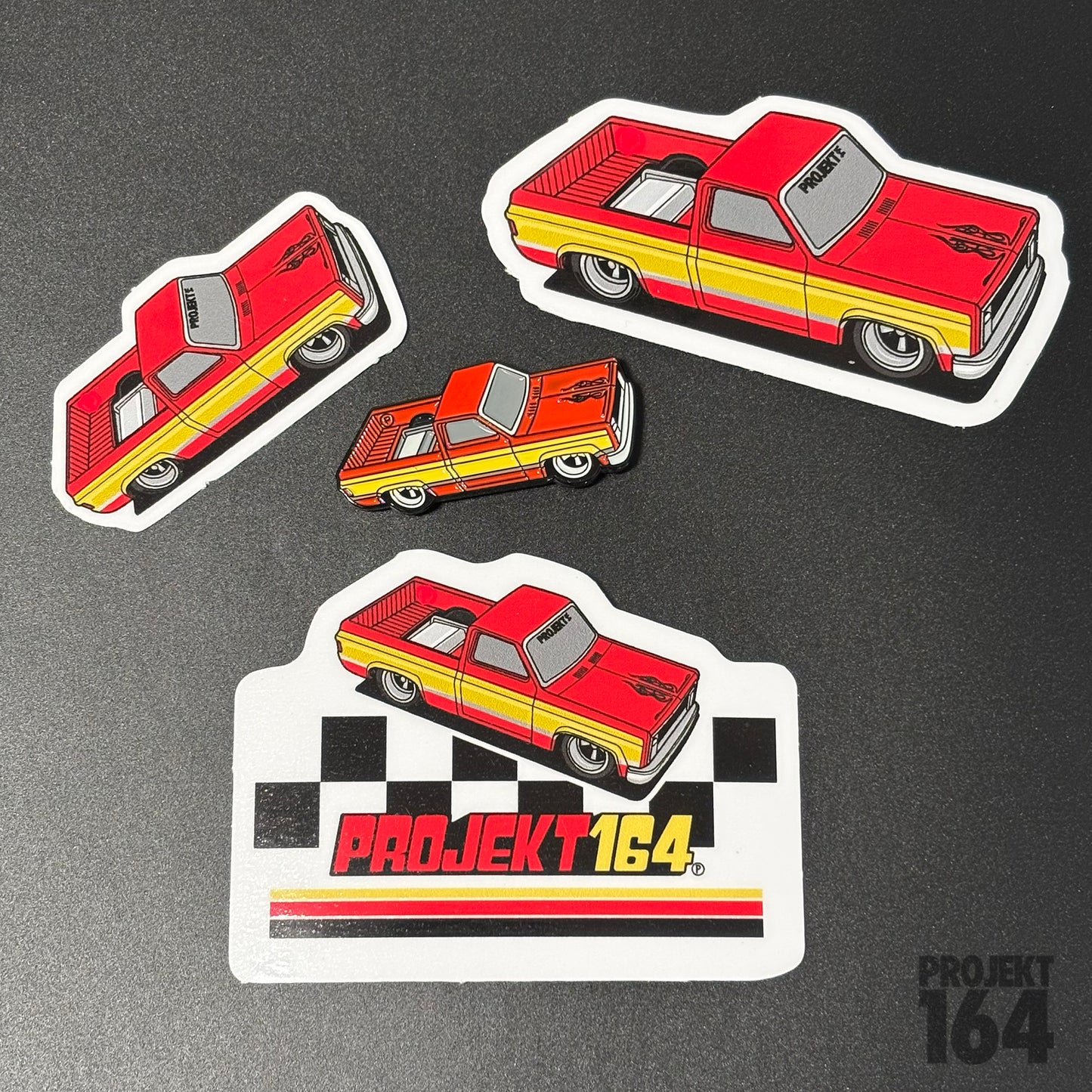 Silvy Truck Pin - Red/Tan