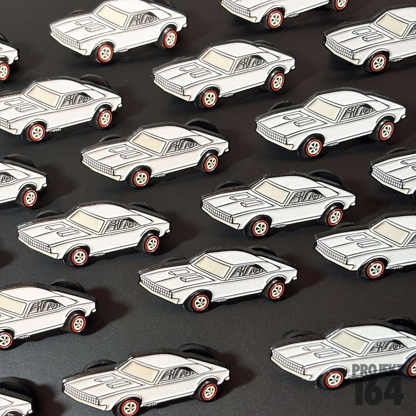 White Camaro Pin - Glows