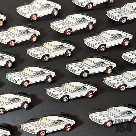 White Camaro Pin - Glows