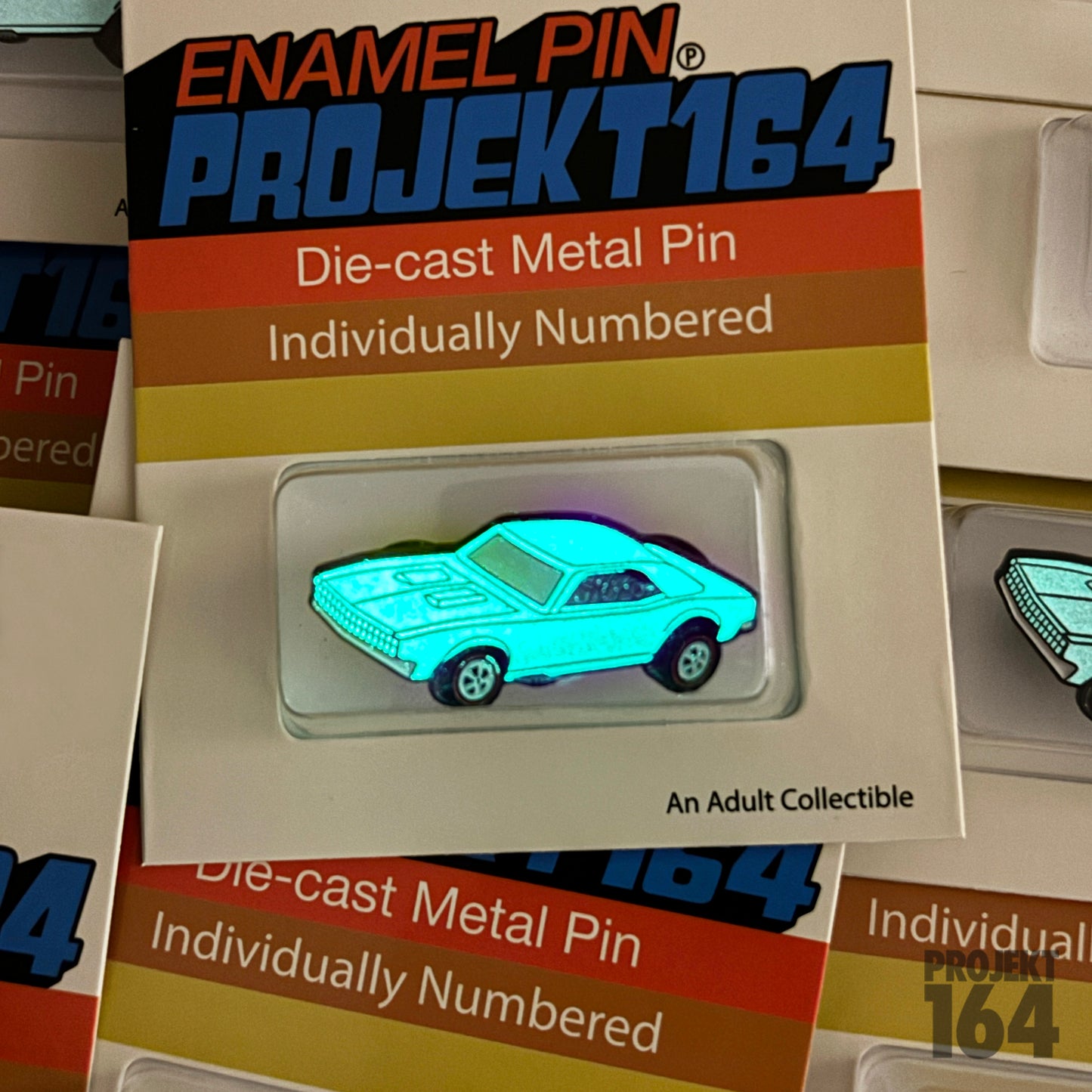 White Camaro Pin - Glows