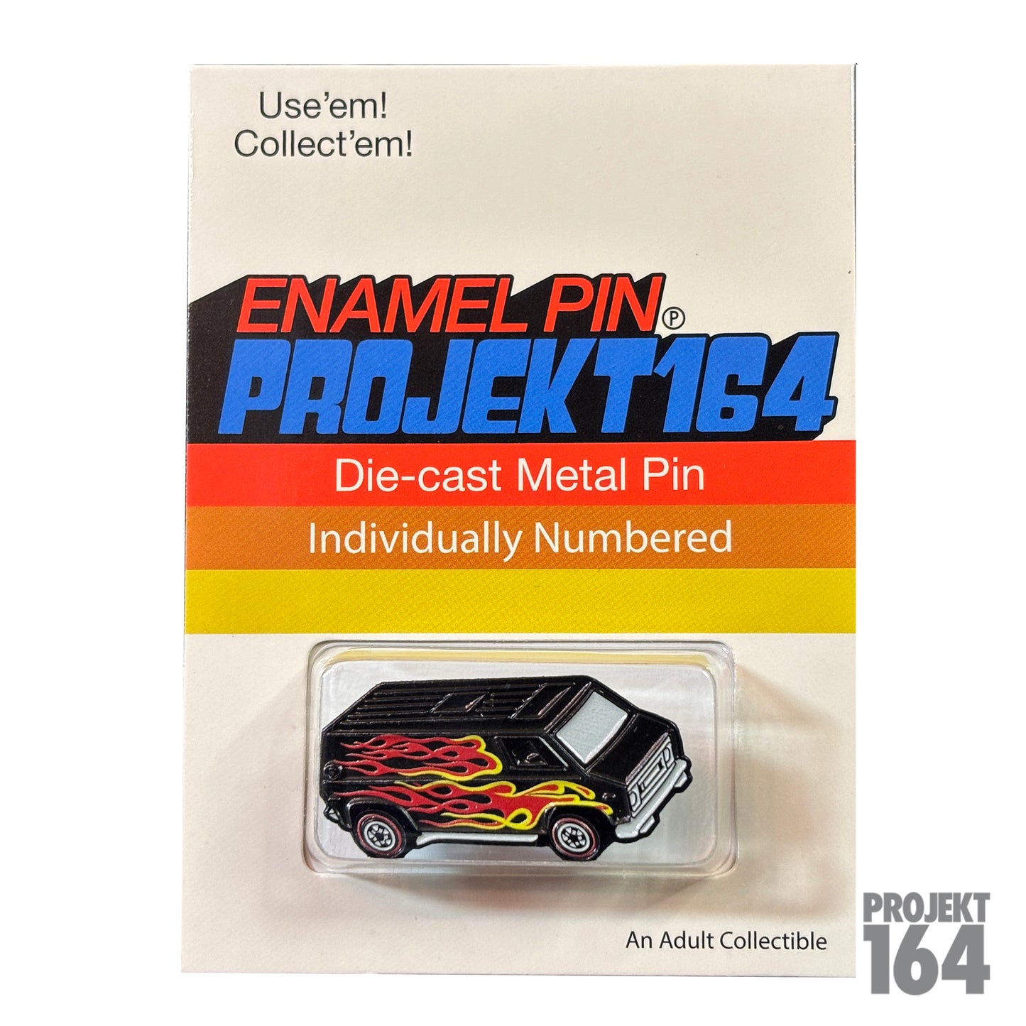 Flame Van - Black - Pin