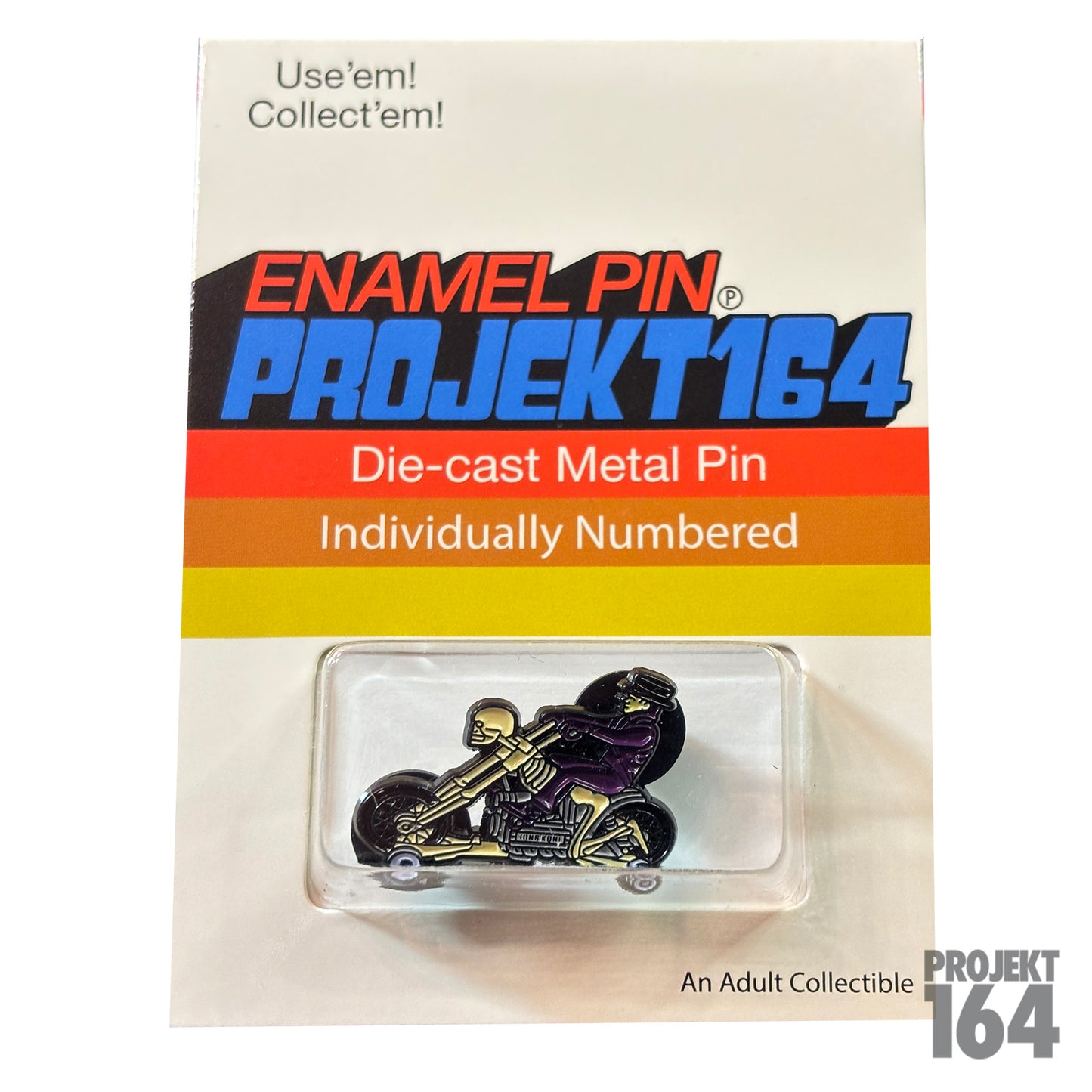 Purple rider Bone cycle Pin - Ltd 30