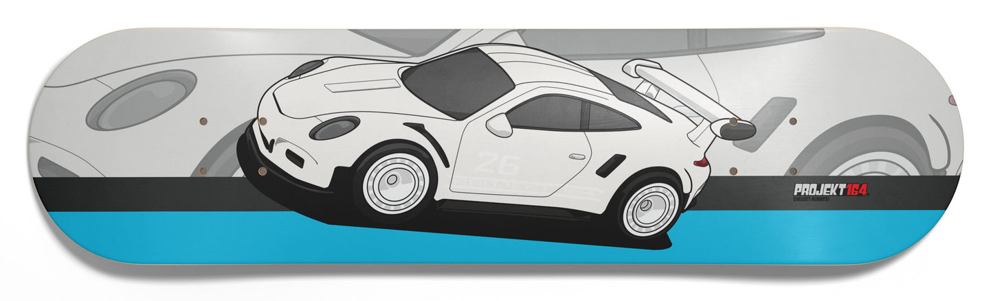 GT3 - White - Skateboard Deck