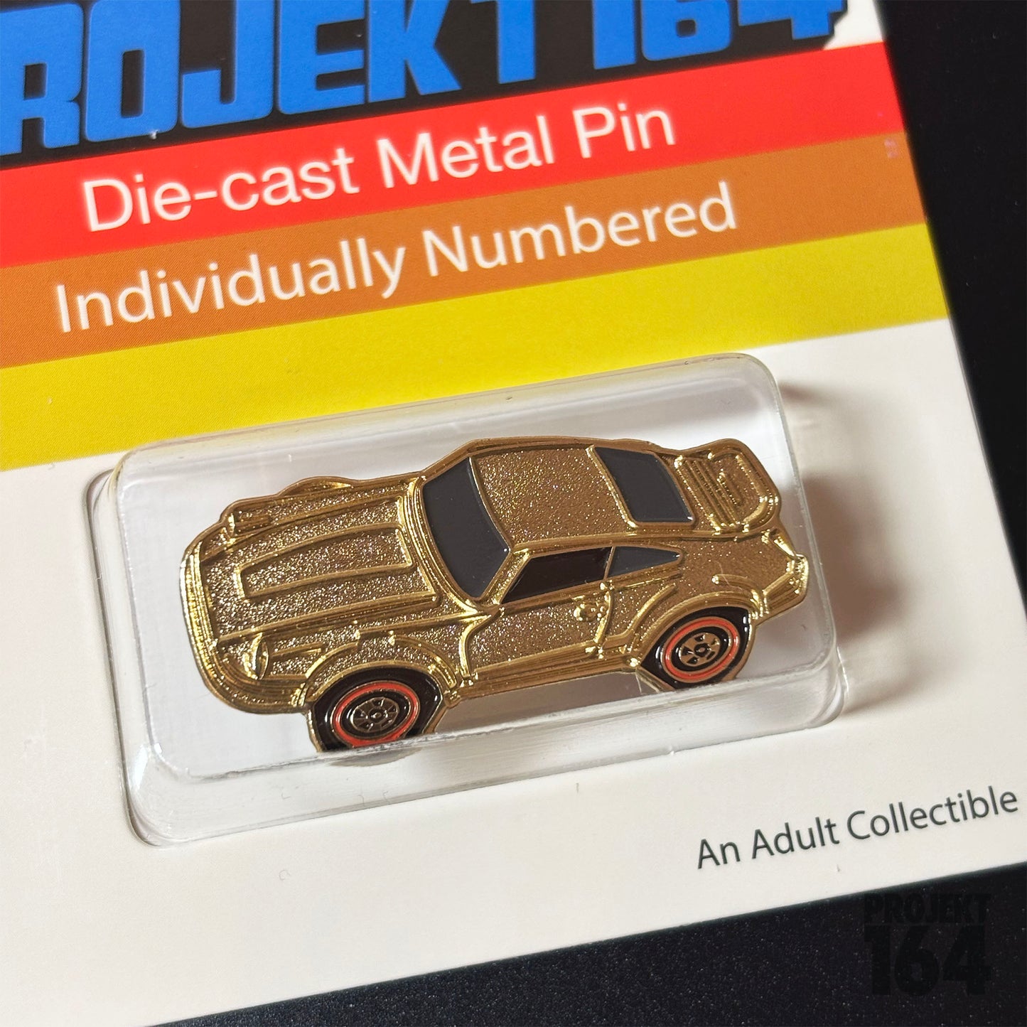 Gold plated P-Car Pin