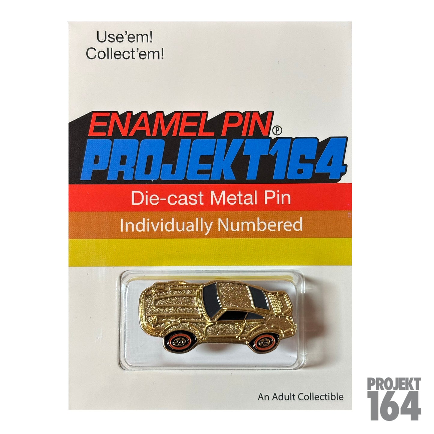 Gold plated P-Car Pin