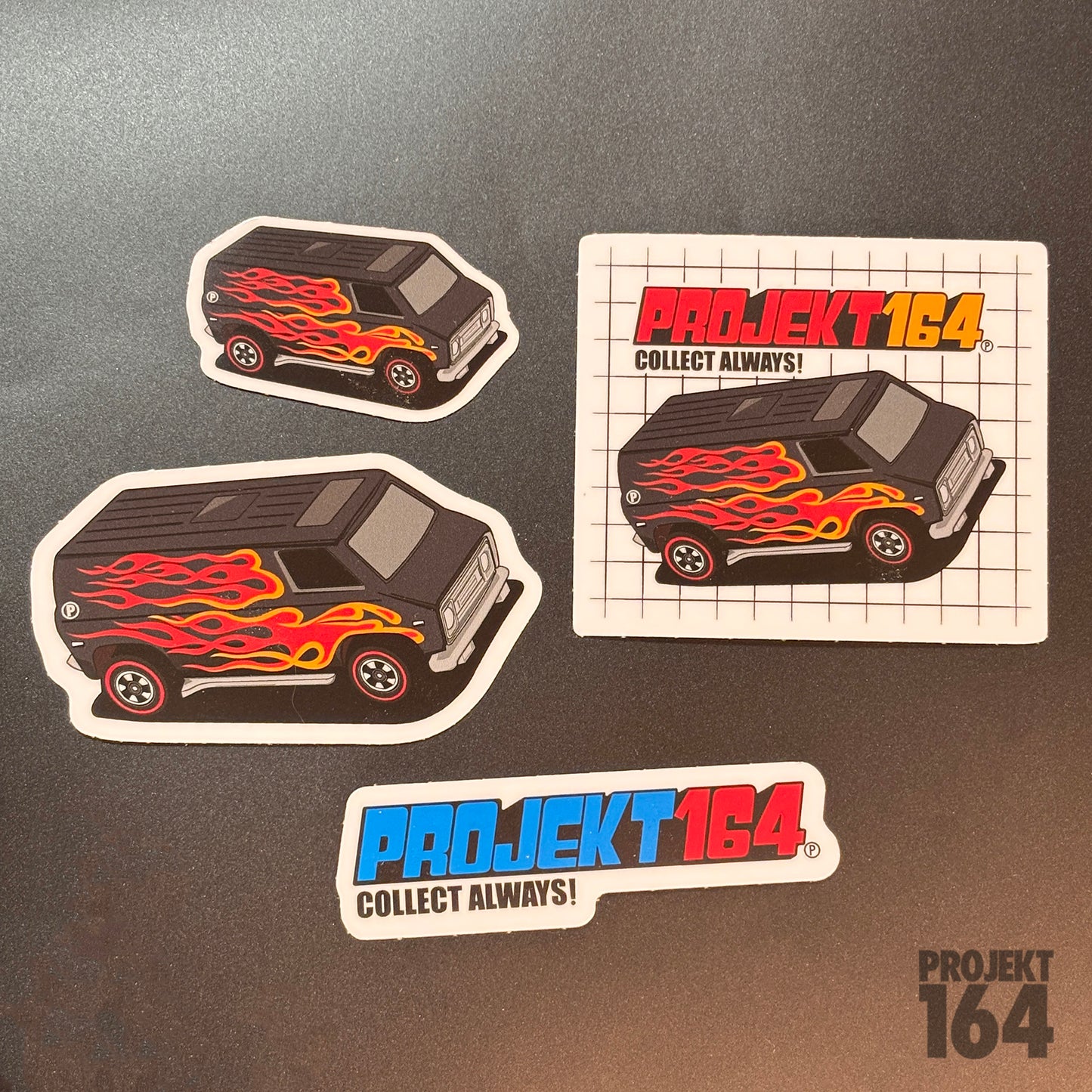 Flame Van - Black - Pin