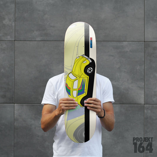 VW bug - Lightning - Skateboard Deck - yellow